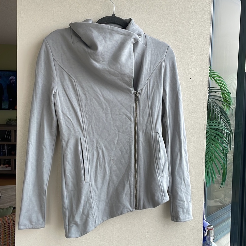 Helmut Lang asymmetrical zip up jacket